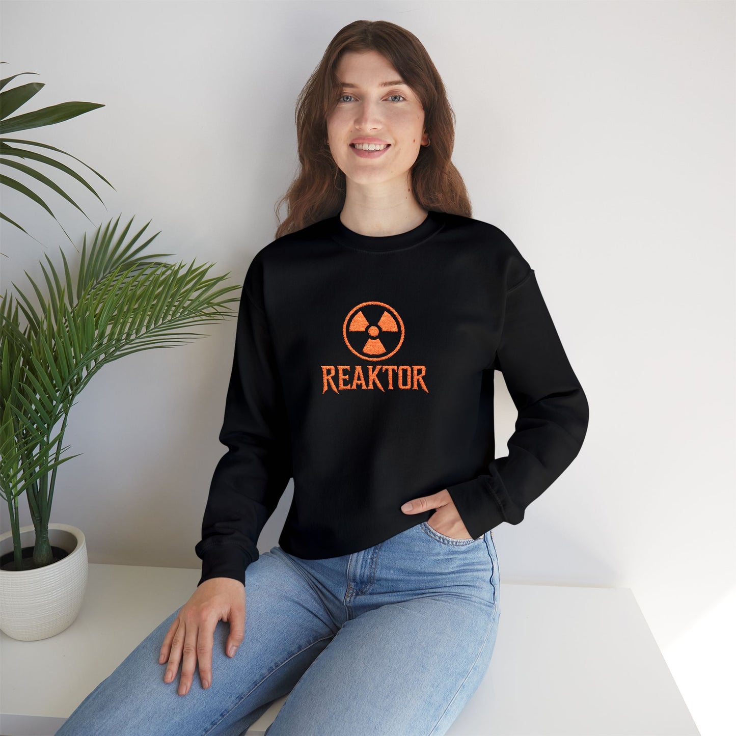 Orange Atomic Emblem Unisex Sweatshirt for Raves