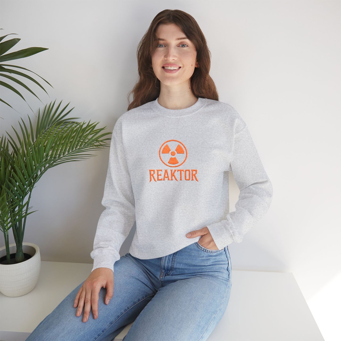 Orange Atomic Emblem Unisex Sweatshirt for Raves
