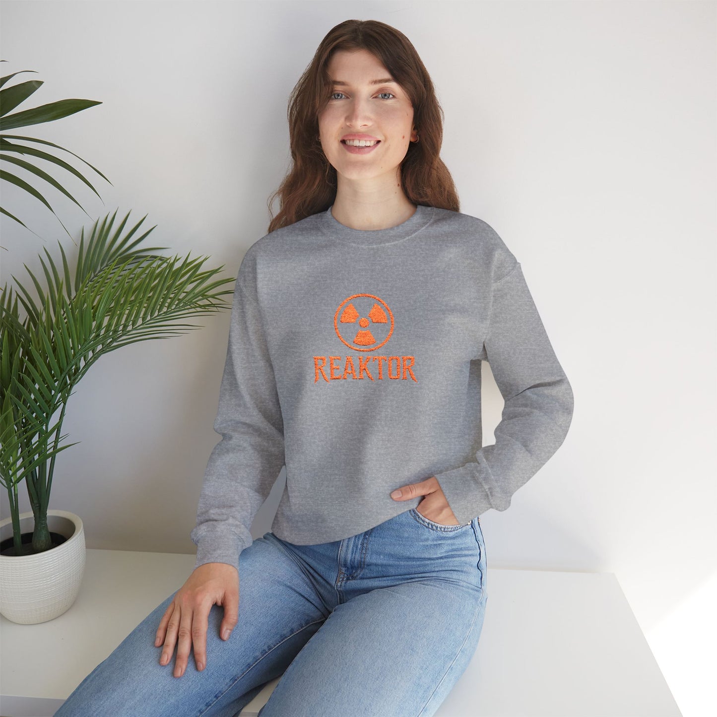 Orange Atomic Emblem Unisex Sweatshirt for Raves