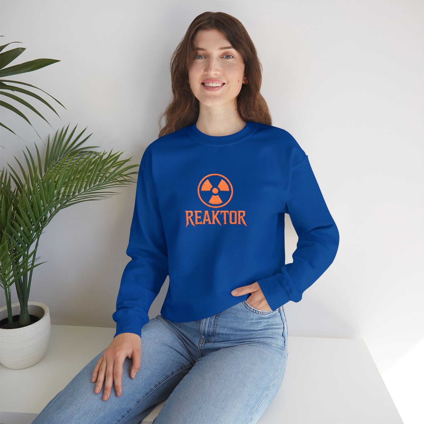 Orange Atomic Emblem Unisex Sweatshirt for Raves