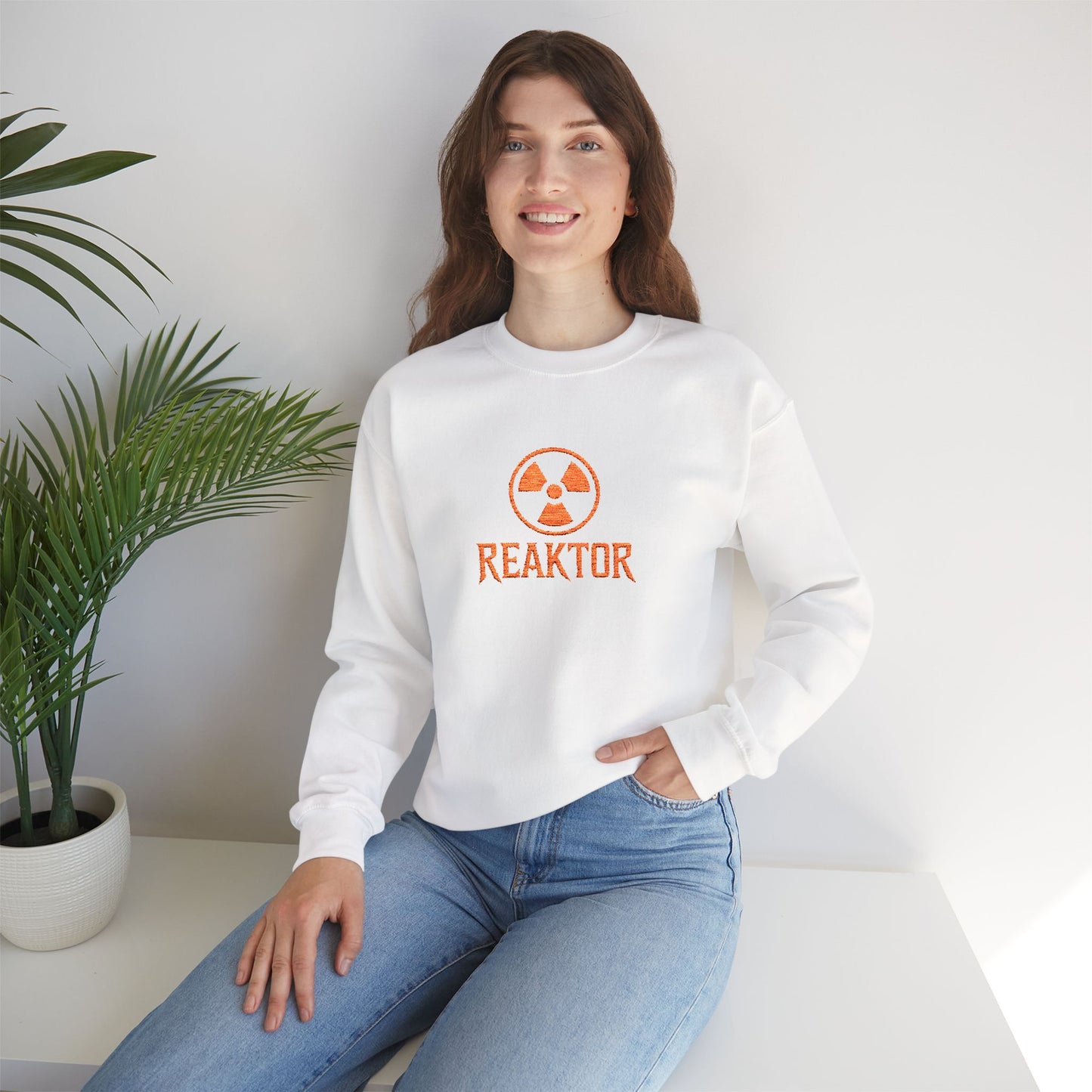 Orange Atomic Emblem Unisex Sweatshirt for Raves