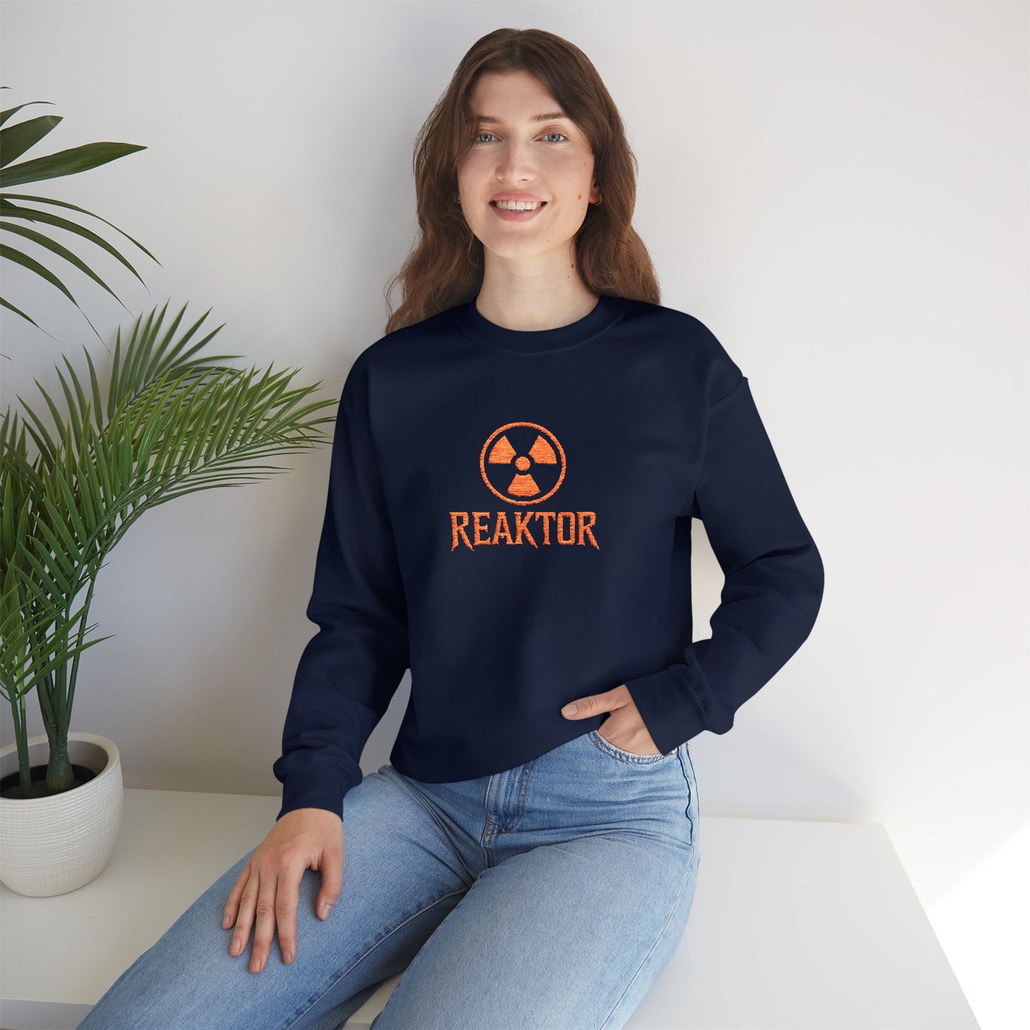 Orange Atomic Emblem Unisex Sweatshirt for Raves